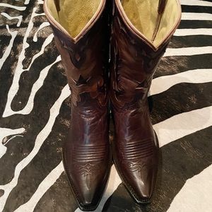 Allen’s Leather Brown Cowboy Boots